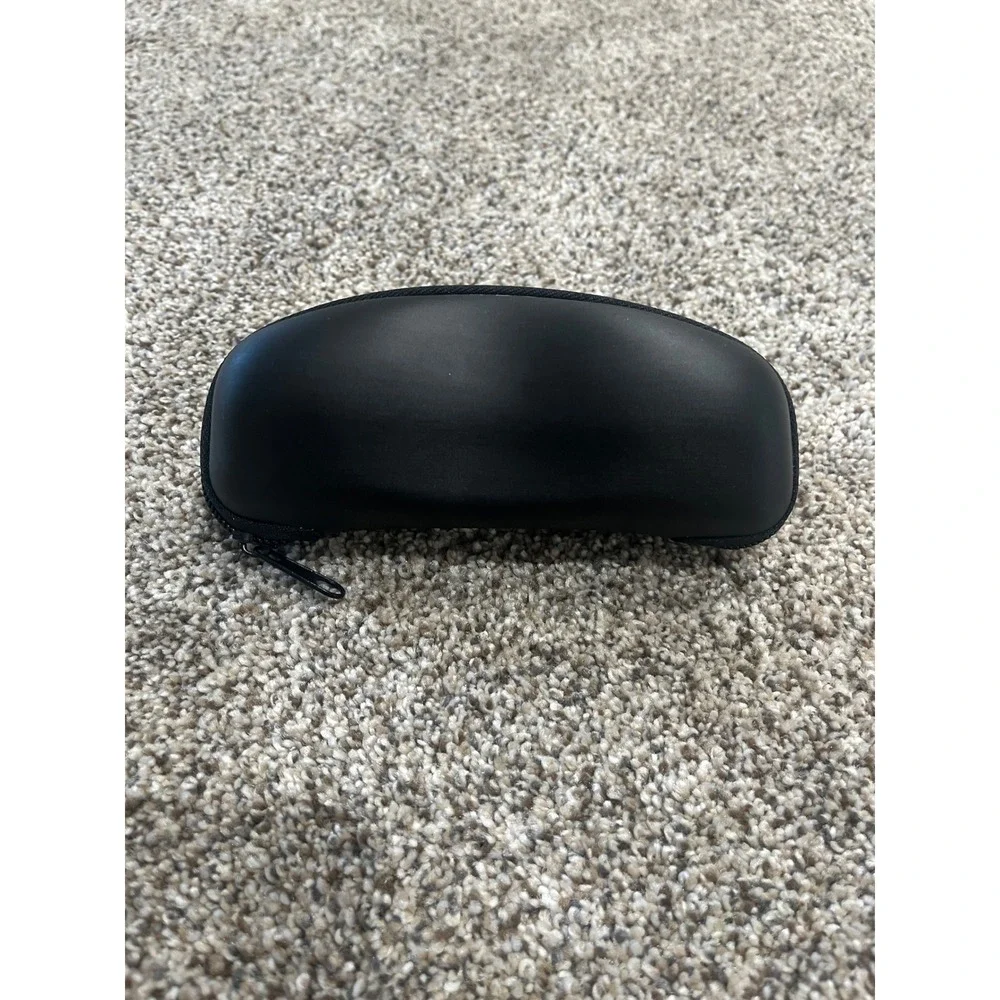 Vogue Eyewear Black Semi Hard Zippered Sunglasses Case with Gray‎ Interior